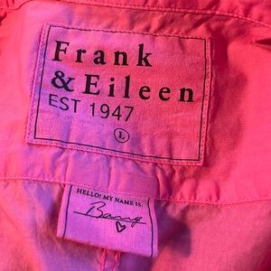 Frank & Eileen BARRY Women's Long Sleeve Hot Pink Button Up Shirt Size L